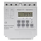 Qussse 3Phasen Digital Zeitrelais Programmierbare, 380V 25A Programmierbar Zeitschaltuhr 3-Phasen Timer Zeitschaltuhr