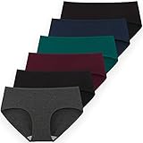 INNERSY Damen Unterwäsche Weich Baumwolle Unterhosen Bequem Hipster Slips 6er Pack (L/42 EU, Spätherbst)