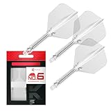 Target Darts K Flex Integrated Dart Flights and Shafts, Nr.6 Klar (Mittelstufe) | 3er Pack K-Flex - No6, Kflex All In One Moulded Dart Flight & Stem | Professionelles Dart Zubehör