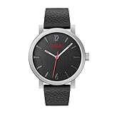 HUGO Analog Quarzuhr für Herren Kollektion #RASE mit Schwarzes Lederarmband - 1530115