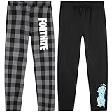 Fortnite Jungen Schlafanzug Hose, 2er-Pack, Pyjama Hosen für Kinder, Teenager (14 Jahre, Schwarz/Grau)