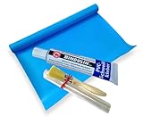 Jehapro Poolflicken mit Kleber und Zubehör Poolfolie Reparaturset mit Folienkleber AK5 (35x70 cm + 42g Kleber)