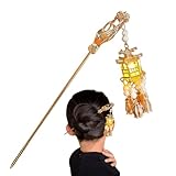 Haarstäbchen mit Charme,Vintage chinesische Haarstäbchen | Retro chinesische Haar-Essstäbchen mit leuchtender Laternen-Quaste, alter Stil, leuchtende Haarnadel für Frauen