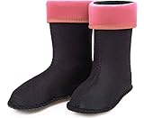 Ladeheid Kinder Mädchen Jungen Wärmende Stiefelsocken für Gummistiefel Innenschuh KL045 (Rosa, 29 EU)