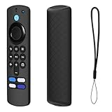 Silikonhülle für Fire TV Stick4K Fernbedienung mit stoßfesten und rutschfesten Funktionen, bietet leichten Schutz, ohne den Zugriff auf Tasten zu behindern (schwarz)