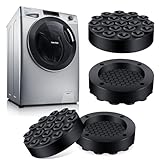 Zikenis Schwingungsdämpfer Waschmaschine Universal, 4 Stück Vibrationsdämpfer, Antivibrationsmatte Waschmaschine Füße, Rutschfeste Silikonpad für Waschmaschine, Wäschetrockner, Kühlschrank, Tisch