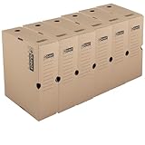 D.RECT KEEP.IT Archivbox A4 (6er-Set) | Archivierungskartons 105 mm Rückenbreite | Ordnerboxen aus säurefreier Pappe | FSC-zertifiziert