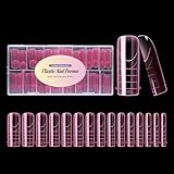 BNG 150 Stück Dual-Nagelformen für Gel-Nagelverlängerung, professionelle Polymer-Gel-Nagelverlängerungsform, Vollabdeckung, Acryl-Nagelformen, schnelle Anwendung, TP-TI14F quadratisch