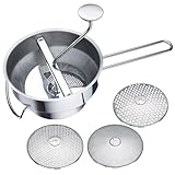 Westmark Passiermaschine/Passiersieb/Passe-vite mit 3 Lochscheiben, Rostfreier Edelstahl, Finoletta, Silber, 11952260