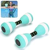 Wasserhanteln, Schaumstoff-Wassergewichte, Aerobic-Übung, Fitnessgerät, Kurzhanteln, Set für Wasser-Aerobic, Gewichtsverlust, Pool-Fitness, Wasserübungen (Cyan), 2 Stück