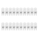 TPPIG Halogenlampe, langlebig, beständig bei hohen Temperaturen, für Backofen G9, für Ofenventilatoren von Kühlschränken, 40 W, 500 °C, Stiftsockel, 120 V