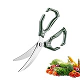 Küchenschere Für Lebensmittel,2 In 1 Zerkleinerungsschere Mit Nussknacker - Vielseitige Edelstahl Schere für Speisenzubereitung Kochen und Verarbeitung von Fleisch Geflügel