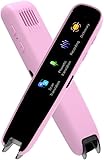 Scan Translator Pen, tragbarer Offline-Übersetzer, 123 Sprachen Scanstift, unterstützt Sprach- und gescannte Textübersetzung für Meetings Lernen Reisen (rose)