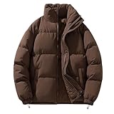 Nasliana Winterjacke Herren,Daunenjacke mit Reißverschluss,Leichte Steppjacke,Herren Casual Puffer Jacket,Einfarbig Übergangsjacke Softshelljacke,Wasserdicht Unisex Waterproof Streetwear Puffer Jacket