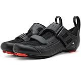 Tommaso Veloce II Fahrradschuhe - Ride in Style - Peloton Schuhe Triathlon Rennrad Indoor Cycling Herren Damen Kompatibel mit Look Delta SPD SPD-SL Stollen Weiß Schwarz, Schwarz - Herren, 44.5 EU