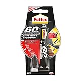 Pattex 60sec. Universalkleber, Alleskleber für Haushaltsreparaturen, schnell klebend in nur 60 Sekunden, starker Kleber für vielfältige Materialien, 1x20g Tube