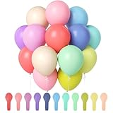 Oamwrae 110 Stück Luftballons Pastell, 12 Zoll Latex Luftballons Bunt, Bunte Luftballons Helium Geeignet, für Geburtstagsdeko, Party Deko, Babypartys und Hochzeiten