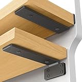 WELDUN Regalwinkel, 4 Stück, 15 cm, Schwerlast Regal Wandhalterung, für Zuhause, Küche, Büro, Tisch, Wand