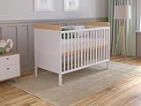 Love For Sleep Babybett Beistellbett 120x60 cm mit Matratze - Kinderbett Baby Bett Holz Weiß-Kiefer, Babybett Komplett Set - Kinderbett Babybett Mitwachsend Gitterbett