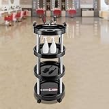 4-stöckiger Friseurwagen, Salon Rollwagen, Salonhilfe Arbeitswagen, Wagen Trolley-Kosmetiker, Friseursalon Rollregal für Stylist Friseur Haarstyling