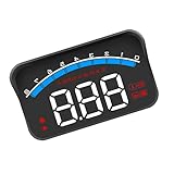 SHINEOFI Tachometer mit GPS Funktion Schwarzes für Autos Hochleistungs Tachometer mit LED Farbdisplay Temperaturbeständig Energiesparend Einsetzbar
