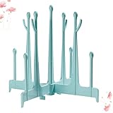 Toyvian 1 STK Babyflaschenhalter Flaschen-Trockengestell abnehmbar Faltbarer Wäscheständer babyflaschen trockenständer flaschengestell Trockner für Babyflaschen Flaschenregal Blue
