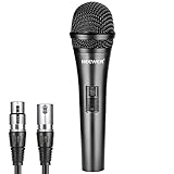 Neewer Dynamisches Nierenmikrofon mit XLR-Stecker auf XLR-Buchse, starre Metallkonstruktion, für professionelles Pickup von Musikinstrumenten, Stimme, Rundfunk, Sprache, Schwarz (NW-040)
