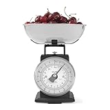 Salter zeitlose mechanische Küchenwaage – 5 kg Kapazität, 1 Liter spülmaschinenfeste Schüssel, Backwaage, klassisches Design, leicht lesbares großes Zifferblatt, 22 cm Höhe, Schwarz