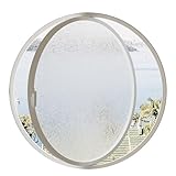 KPHYMOD Fenster 360°-Drehfenster, 23,6-39,4 Zoll Aluminiumrahmen, Gehärtetes Glas, Flügelfenster Mit Griff, 1,2 Zoll Tiefe(White,70 cm/27.6 in)