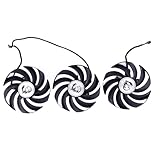 iHaospace Grafikkarten Kühler Replacement Parts Graphics Card Cooler Fan Kompatibel mit MSI GeForce 3060 Ti 3070 Ti 3080 Ti 3090 Gaming Z/X Trio LHR, RX 6800 6900 XT, PLD09210B12HH, 2 Ball Bearing