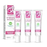 Shefave 12% Azelaic Acid Creme, 3PCS Azelainsäure Akne Creme, Azelaic Acid Serum Gegen Rötungen, anti Pickel und Knötchen, Hellt Pickelmale auf Aufgehellte Pickelmale, für sensible Haut