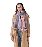 DiaryLook Karierter Warmer Deckenschal für den Winter, Lange Damen-Schals, kariert, weich, Wolle, Tartan-Schal für Frauen
