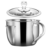 1200 ML Fettabscheider Edelstahl, Fetttrenner, Fetttrennkanne, Soßen Fetttrenner Sauciere Fetttrenner Mit Deckel Für Das Abschöpfen Von Fett Aus Soßen Und Suppen