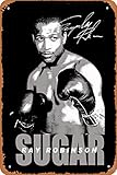 Sugar Ray Robinson Fotodruck, Metall-Blechschild, Vintage, 20,3 x 30,5 cm