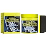 KOAHDE Glart Reifenglanz Reifenglanzpaste,Mit Schwamm Reiben,150G (Schutz,Reifenreiniger,Reinigen,Polieren Autoreifen,Wasserdichtes Autoreifenwachs)