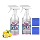 Reiniger für hartnäckige Flecken,Bathroom Descaler Schaum,Badezimmer-Reiniger Mit Lappen,Duschreiniger gegen Kalkablagerungen, Badezimmer-Entkalker-Spray, Allzweck-Reinigungsschaumspray (2)
