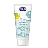 Chicco 00002320100000 Zahnpasta, Apfel/Banane-Geschmack, Ohne Fluorid, 6M+, weiß