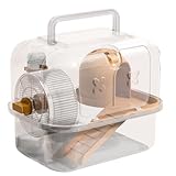 Transportbox für Hamster – 24 x 18 x 20 cm, Transportbox für Kleintiere von 9,45 Zoll, Reisekäfig für Haustiere, tragbare Schutzhülle aus ABS mit Griff und