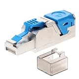 MUELODSIC Shielded Modular Plug Netzwerkstecker Werkzeuglos Vergoldete Kontakte Robust Gebogen Kompatibel mit Cata Ethernetkabel für Professionelle und Langlebige Verbindung