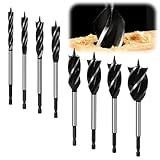 8 Stück Profi Holzbohrer Set, Holzbohrer Bohrer Set, Schneckenbohrer Selbstvorschub Stahl Schlangenbohrer inkl 10mm, 16mm, 18mm, 20mm, 22mm, 25mm, 32mm, 35mm für Holzbearbeitung