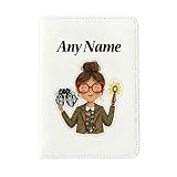UNIGIFT Personalisiertes Geschenk – Reisepasshülle für Optiker (Augenpflege-Profi-Design), individuelle Namensnachricht – Optikerin, Abschlussfeier, Geburtstagsgeschenk, weiß, Einheitsgröße, Klassisch
