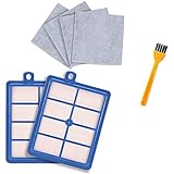 L-Yune, 2ST Staub Hepa-Filter H12 H13 + 4PCS Motor Cotton Filter for Philips for Electrolux for AEG Staubsauger Ersatzteile