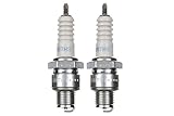 2x Zündkerze BR7HS Zündkerzen Set 2 Stück passend für Peugeot Speedfight 1 2 3 4, Yamaha Aerox, MBK Nitro, Aprilia SR 50, Vespa PK 2T Motorrad/Roller uvm.