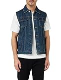 Urban Classics Herren Denim Vest Weste, Blau (Denimblue 319), L EU