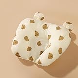 Generisch Babykissen gegen Plattkopf, Babykissen Plagiozephalie Cotton,Baby-Kissen für den Kopf,Atmungsaktives, EIN Plattkopfsyndrom vorzubeugen und zu behandeln,Nackenstütze (Kaki)