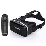 Virtual Reality Kopfhörer, High Definition Brille, VR Spiele, 3D Filme, 3D Brille, VR Kopfhörer, unterstützt die meisten Smartphone-Bildschirmgrößen, VR headset plus remote control