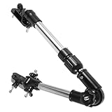 BEBEMOKO Verstellbarer Regenschirmhalter aus Edelstahl mit Robustem Rohr für Kinderwagen Rollstuhl und Fahrrad Faltbarer Multifunktionaler Sonnenschirmständer in Schwarz für Vielseitigen