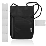 Brustbeutel Brusttasche mit RFID-Schutz Blocker Kreditkarten Unisex Weicher Brustbeutel Jungen, Brusttasche Herren Zum Reisen Passport Tasche für Mädchen Kinder Reisen