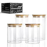 LIBWYS Vorratsgläser mit Deckel 4er Set Vorratsdose 4L - in 2 Größen : 800ml 1200ml - (【27oz/800ml】*2+【40oz/1200ml】*2)