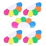 Toddmomy Mehrfarbige Fluoreszierende Textmarker 5 Satz Kompakte Graffiti Marker für Schule Büro und Selbstgemacht Scrapbooking Leuchtende Farben Kreatives Design für Jugendliche